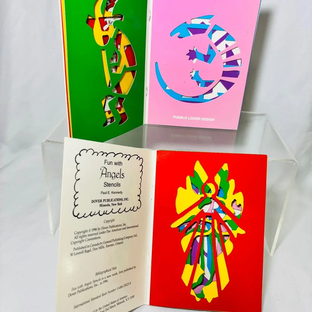 Dover Fun with Angels and Southwest Indian Stencils 2 Book Set Paul E Kennedy